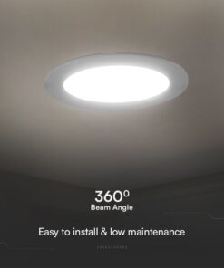 24W LED SAMSUNG Chip Panel Στρογγυλό Φ290 Χωνευτό 2640lm 4000K VTAC – 78681