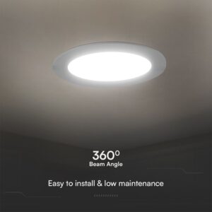 24W LED SAMSUNG Chip Panel Στρογγυλό Φ290 Χωνευτό 2640lm 4000K VTAC – 78681