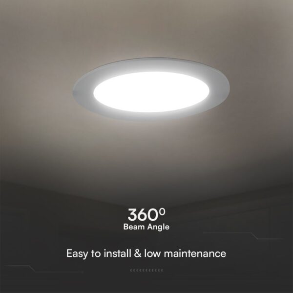 24W LED SAMSUNG Chip Panel Στρογγυλό Φ290 Χωνευτό 2640lm 4000K VTAC – 78681