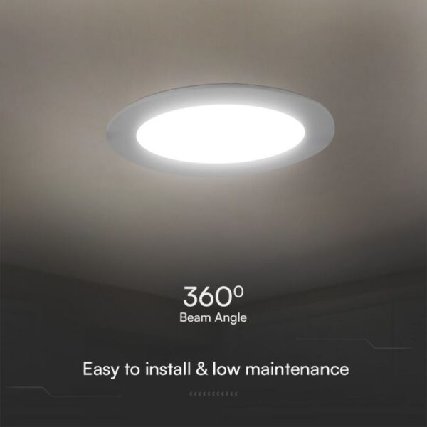 24W LED SAMSUNG Chip Panel Στρογγυλό Φ290 Χωνευτό 2500lm 3000K VTAC – 78671
