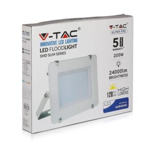 LED Προβολέας 200W V-TAC PRO Samsung Chip Λευκός 100° 24000lm Αδιάβροχος IP65 Ψυχρό Λευκό 6400K – 788