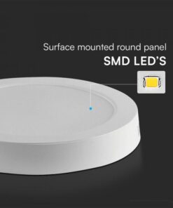 6W LED SAMSUNG Chip Panel Στρογγυλό Φ120 Επιφανειακό 660lm 6400K VTAC – 78721