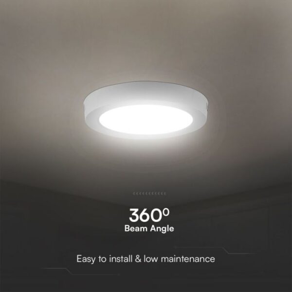 12W LED SAMSUNG Chip Panel Στρογγυλό Φ170 Επιφανειακό 1200lm Θερμό 3000K VTAC – 78731