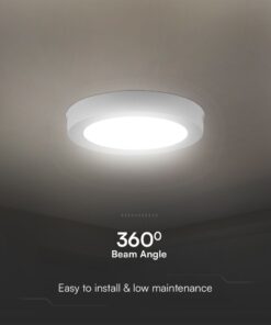 12W LED SAMSUNG Chip Panel Στρογγυλό Φ170 Επιφανειακό 1200lm Φυσικό 4000K VTAC – 78741