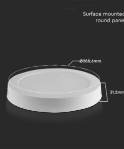 LED Panel Επιφανειακό Στρογγυλό 24W Φ300 V-TAC 2500lm Θερμό Λευκό 3000K – 7879