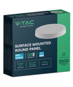 24W LED SAMSUNG Chip Panel Στρογγυλό Φ290 Επιφανειακό 2500lm 3000K VTAC – 78791