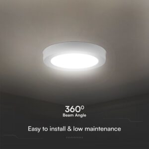 24W LED SAMSUNG Chip Panel Στρογγυλό Φ290 Επιφανειακό 2640lm 4000K VTAC-78801