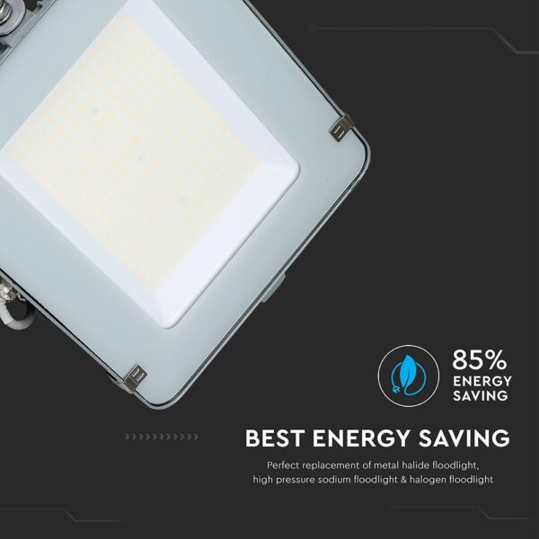 LED Προβολέας 200W V-TAC PRO Samsung Chip Γκρι 100° 23000lm Αδιάβροχος IP65 Φυσικό 4000K – 21789