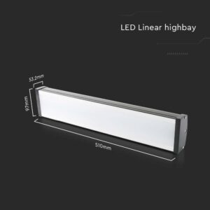 LED καμπάνα SMD γραμμική 100W 6500K Μαύρου Χρώματος V-TAC – 7893