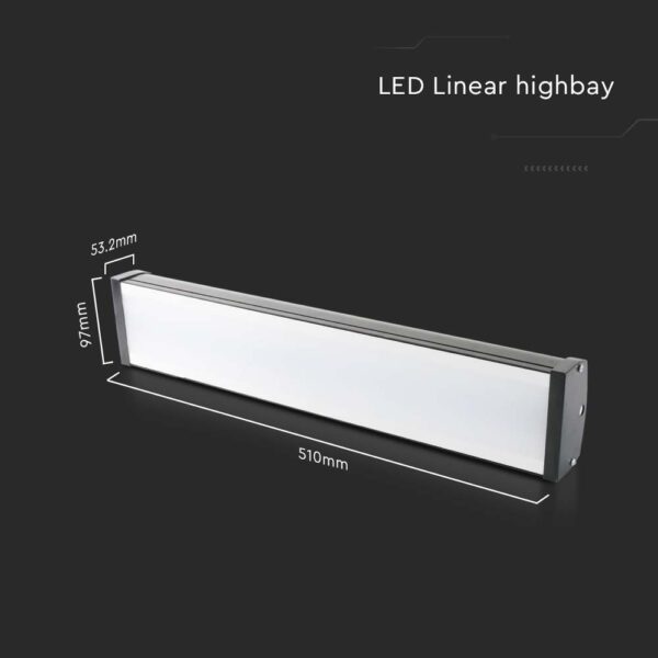 LED καμπάνα SMD γραμμική 100W 6500K Μαύρου Χρώματος V-TAC – 7893