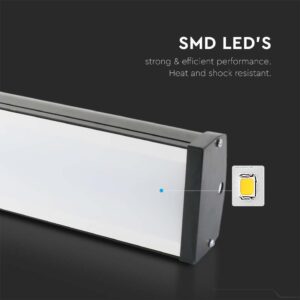 LED καμπάνα SMD γραμμική 100W 6500K Μαύρου Χρώματος V-TAC – 7893