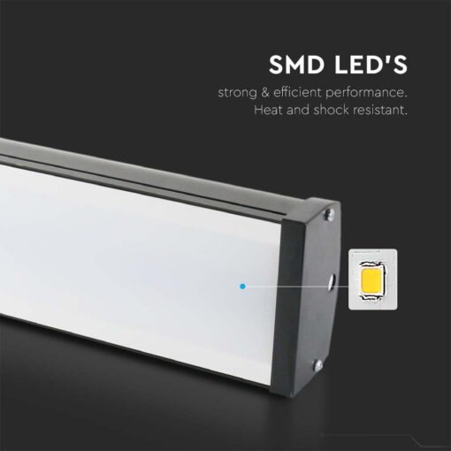 LED καμπάνα SMD γραμμική 100W 6500K Μαύρου Χρώματος V-TAC – 7893