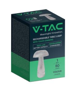 LED Επαναφορτιζόμενο Πορτατίφ V-TAC Dimmable με Διάφανο Σώμα IP54 3000K-6000Κ – 7894