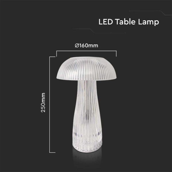LED Επαναφορτιζόμενο Πορτατίφ V-TAC  Dimmable με Διάφανο Σώμα IP54 3000K-6000Κ – 7894