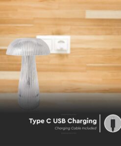 LED Επαναφορτιζόμενο Πορτατίφ V-TAC Dimmable με Διάφανο Σώμα IP54 3000K-6000Κ – 7894