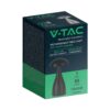 LED Επαναφορτιζόμενο Πορτατίφ V-TAC Μαύρο Σώμα Dimmable CCT – 7895