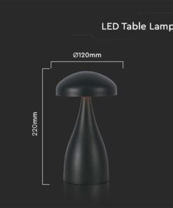 LED Επαναφορτιζόμενο Πορτατίφ V-TAC Μαύρο Σώμα Dimmable CCT – 7895