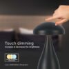 LED Επαναφορτιζόμενο Πορτατίφ V-TAC Μαύρο Σώμα Dimmable CCT – 7895