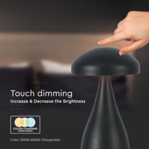 LED Επαναφορτιζόμενο Πορτατίφ V-TAC Μαύρο Σώμα Dimmable CCT – 7895