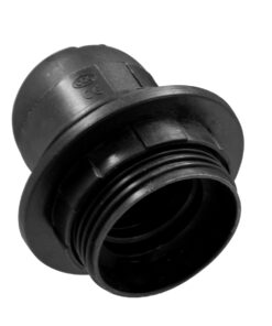 GloboStar® 78959 ΣΕΤ Ντουί E27 με Ροδέλα Πλαστικό Μαύρο DIY