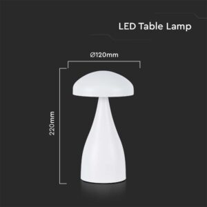 LED Επαναφορτιζόμενο Πορτατίφ V-TAC Λευκό Σώμα Dimmable CCT – 7896