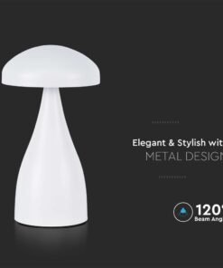 LED Επαναφορτιζόμενο Πορτατίφ V-TAC Λευκό Σώμα Dimmable CCT – 7896