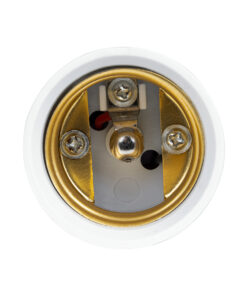 GloboStar® 78968 Πλαστικός Αντάπτορας Μετατροπέας από 1xG9 Ντουί σε 1xE27 Ντουί Λευκό Φ3.4 x Υ6cm