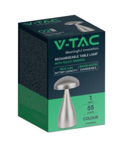 LED Επαναφορτιζόμενο Πορτατίφ V-TAC Champagne Gold Σώμα Dimmable CCT – 7897