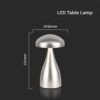 LED Επαναφορτιζόμενο Πορτατίφ V-TAC Champagne Gold Σώμα Dimmable CCT – 7897