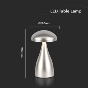 LED Επαναφορτιζόμενο Πορτατίφ V-TAC Champagne Gold Σώμα Dimmable CCT – 7897