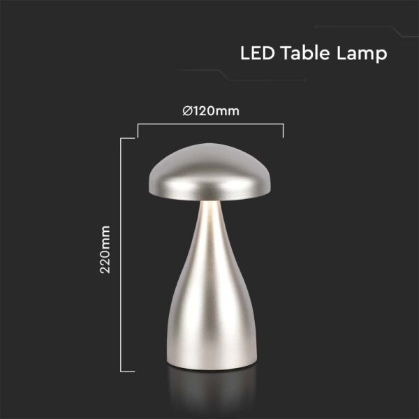 LED Επαναφορτιζόμενο Πορτατίφ V-TAC Champagne Gold Σώμα Dimmable CCT – 7897