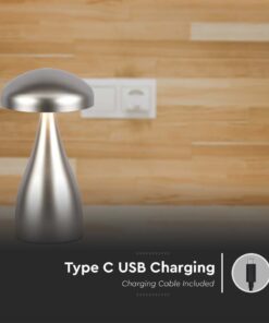 LED Επαναφορτιζόμενο Πορτατίφ V-TAC Champagne Gold Σώμα Dimmable CCT – 7897