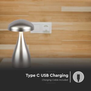 LED Επαναφορτιζόμενο Πορτατίφ V-TAC Champagne Gold Σώμα Dimmable CCT – 7897