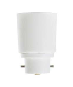 GloboStar® 78971 Πλαστικός Αντάπτορας Μετατροπέας από 1xB22 Ντουί σε 1xE27 Ντουί Λευκό Φ3.3 x Υ5cm