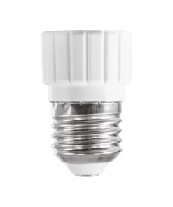GloboStar® 78973 Πλαστικός Αντάπτορας Μετατροπέας από 1xE27 Ντουί σε 1xGU10 Ντουί Λευκό Φ3 x Υ5cm