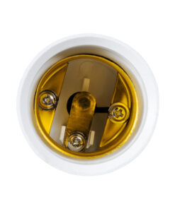 GloboStar® 78980 Πλαστικός Αντάπτορας Μετατροπέας από 1xE27 Ντουί σε 1xE27 Ντουί Λευκό Φ4 x Υ6.5cm