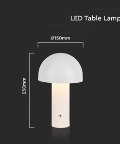 LED Επαναφορτιζόμενο Πορτατίφ V-TAC Λευκό Σώμα Dimmable CCT – 7899