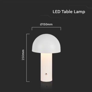 LED Επαναφορτιζόμενο Πορτατίφ V-TAC Λευκό Σώμα Dimmable CCT – 7899