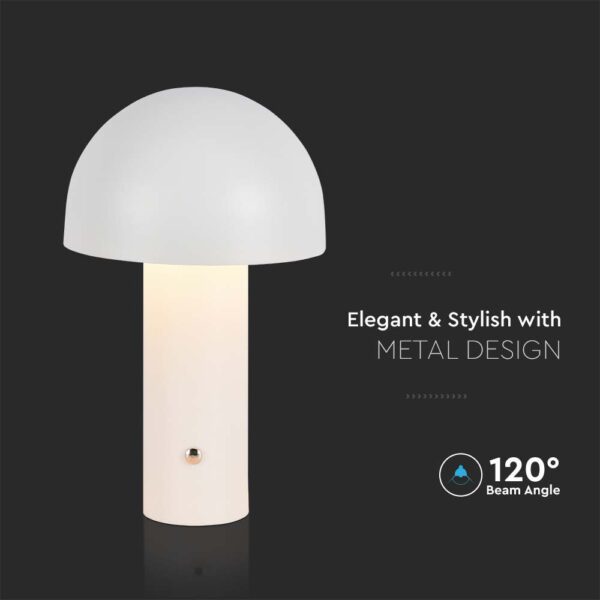 LED Επαναφορτιζόμενο Πορτατίφ V-TAC Λευκό Σώμα Dimmable CCT – 7899