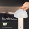 LED Επαναφορτιζόμενο Πορτατίφ V-TAC Λευκό Σώμα Dimmable CCT – 7899