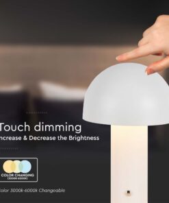 LED Επαναφορτιζόμενο Πορτατίφ V-TAC Λευκό Σώμα Dimmable CCT – 7899