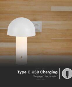 LED Επαναφορτιζόμενο Πορτατίφ V-TAC Λευκό Σώμα Dimmable CCT – 7899