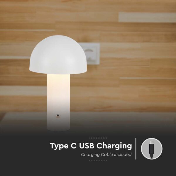 LED Επαναφορτιζόμενο Πορτατίφ V-TAC Λευκό Σώμα Dimmable CCT – 7899