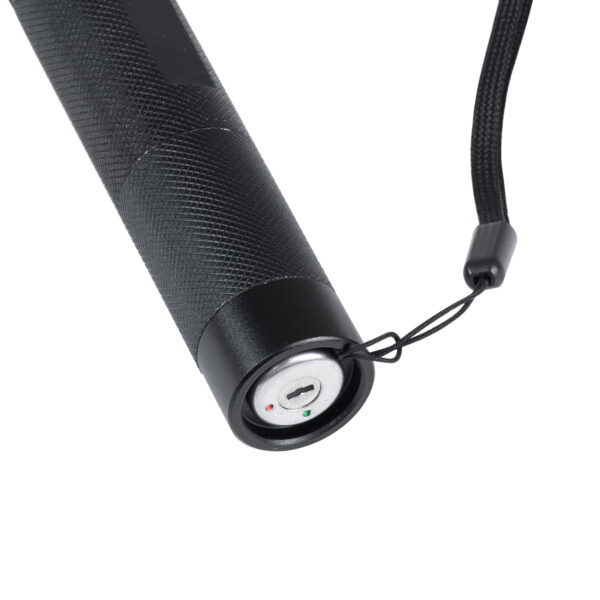 GloboStar® 78997 Φορητό Επαναφορτιζόμενο Laser Pointer 5Mw Class 3 DOT Zoom με Extra Κεφαλή για Dot Effects με Μπαταρία 18650 Li-ion 4800mAh & Φορτιστή – Πράσινο 532nm Φ2.2 x Υ15cm