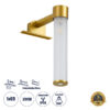 GloboStar® ELSA 60405 Μοντέρνο Φωτιστικό Τοίχου – Απλίκα Καθρέπτη Μπάνιου – Πίνακα 1 x G9 360° AC 220-240V IP44 Μ3.5 x Π13.5 x Υ20cm – Χρυσό – 5 Χρόνια Εγγύηση