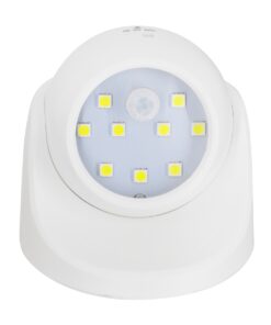 GloboStar® 79000 Λευκό Φωτιστικό Μπαταρίας σε Σχήμα Κάμερας LED SMD 3W 300lm με Αισθητήρα Ημέρας-Νύχτας και PIR Αισθητήρα Κίνησης Ψυχρό Λευκό 6000K