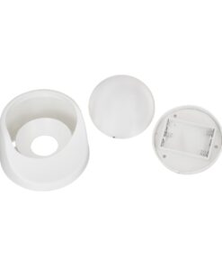 GloboStar® 79000 Λευκό Φωτιστικό Μπαταρίας σε Σχήμα Κάμερας LED SMD 3W 300lm με Αισθητήρα Ημέρας-Νύχτας και PIR Αισθητήρα Κίνησης Ψυχρό Λευκό 6000K