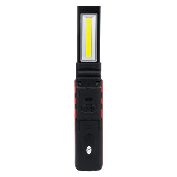 GloboStar® 79010 Φορητός Επαναφορτιζόμενος Φακός LED COB 11W 1320lm με Μαγνήτη & 1 Μπαταρία 18650 2000 mAh Li-ion Ψυχρό Λευκό 6000K L15 x W4.8 x H3.9cm