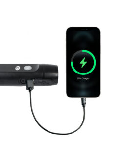 GloboStar® 79021 Φορητός Φακός Χειρός CREE LED 3W 240lm – με Επαναφορτιζόμενη Μπαταρία 1400mAh & Χειροκίνητο Φορτιστή Δυναμό – Ψυχρό Λευκό 6000K – Φ4.1 x Υ15cm