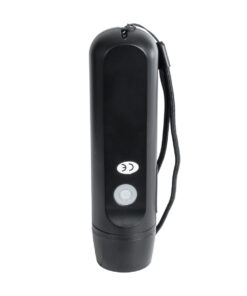 GloboStar® 79021 Φορητός Φακός Χειρός CREE LED 3W 240lm – με Επαναφορτιζόμενη Μπαταρία 1400mAh & Χειροκίνητο Φορτιστή Δυναμό – Ψυχρό Λευκό 6000K – Φ4.1 x Υ15cm